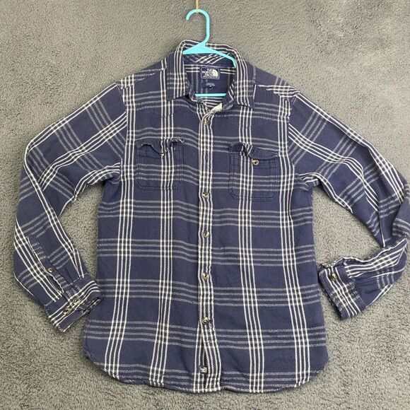 North Face Shirt Mens Medium Plaid Button Down Flannel Long Sleeve Casual - Picture 1 of 13